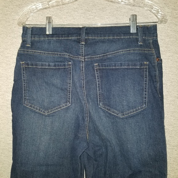 Gloria Vanderbilt Amanda Capri Blue Denim Jeans Size 8 Slimming High Rise - Picture 8 of 9
